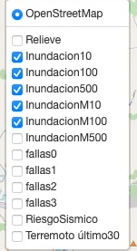 Dropdown of Leaflet layers