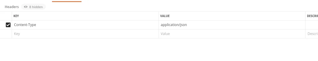 Cabeceras de ejemplo en Postman para la API REST