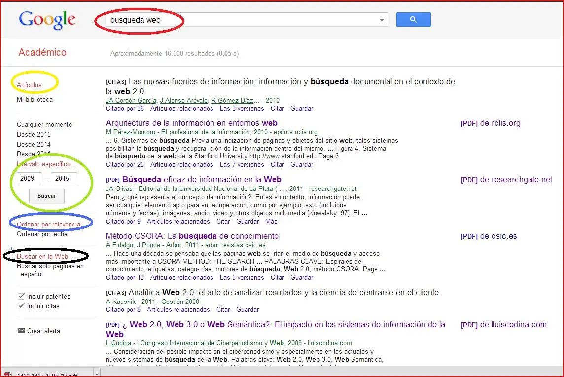 Busqueda realizada utilizando https://scholar.google.es