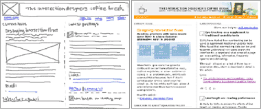 Prototipos de baja fidelidad (izquierda) y de alta fidelidad (derecha). Fuente relacionada: Adobe