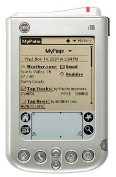 Palm i705 con conexión inalámbrica integrada
